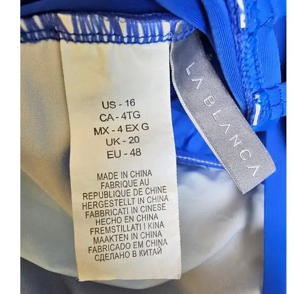 La Blanca Island Goddess Multi-Strap Cross-Back One-Piece Swimsuit in Sapphire - Picture 6 of 6